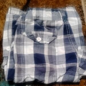 Arizona Jean Company Blue and White Plaid Kids Shorts
